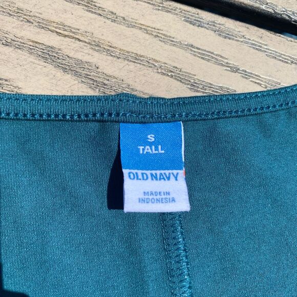 NWT Old Navy small tall blue green teal swing maxi midi scoop dress - Picture 5 of 7